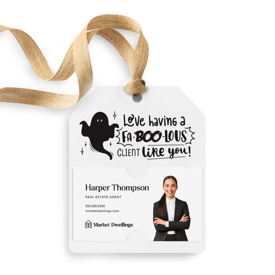 Love Having a Fa-BOO-lous Client Like You | Gift Tags Gift Tag Market Dwellings WHITE