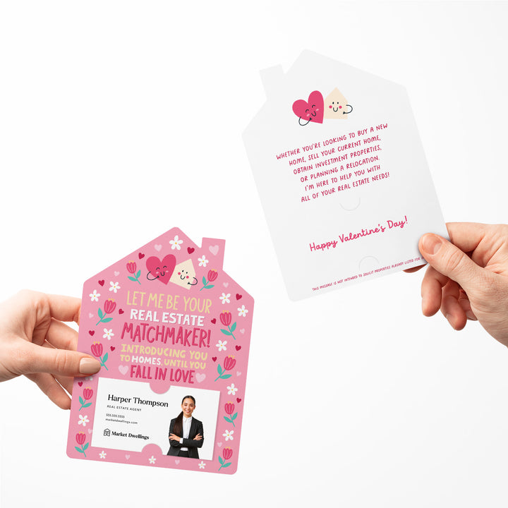 Set of Let Me Be Your Real Estate Matchmaker! | Valentine's Day Mailers | Envelopes Included | M103-M001 Mailer Market Dwellings