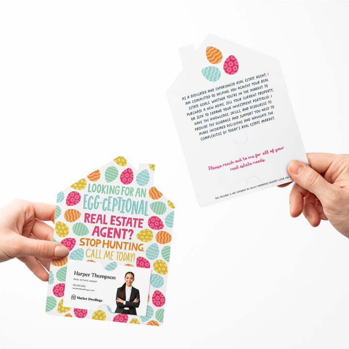 Set of Looking For An Egg-Ceptional Real Estate Agent? | Easter Spring Mailers | Envelopes Included | M110-M001 Mailer Market Dwellings