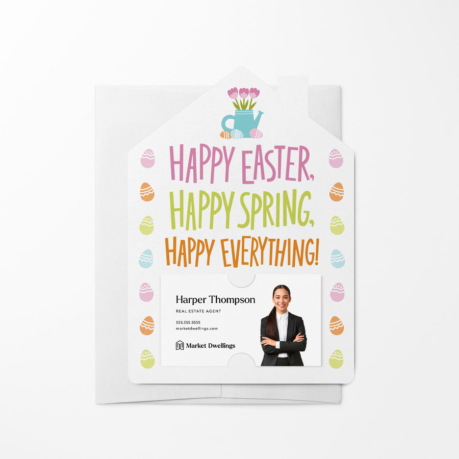 Set of Happy Easter, Happy Spring, Happy Everything! | Easter Spring Mailers | Envelopes Included | M111-M001 Mailer Market Dwellings