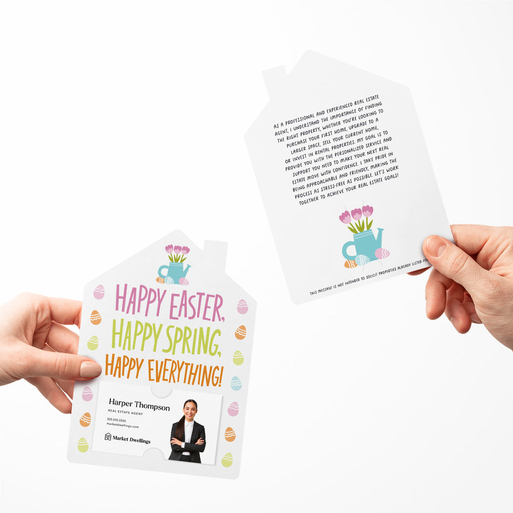 Set of Happy Easter, Happy Spring, Happy Everything! | Easter Spring Mailers | Envelopes Included | M111-M001 Mailer Market Dwellings