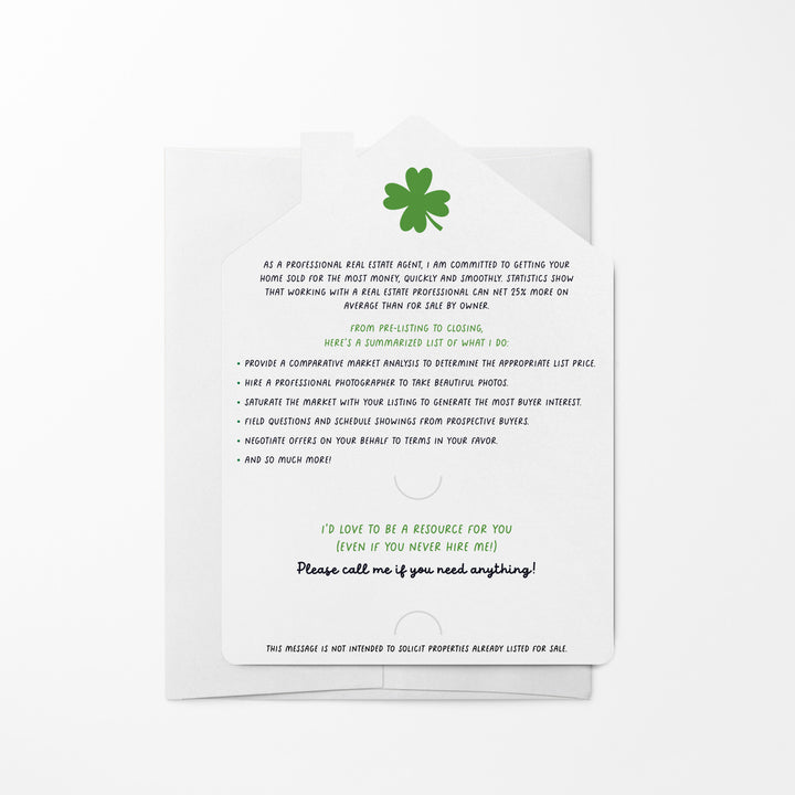 Set of Don't Get In A Pinch Trying To Sell Your Own Home! | St. Patrick's Day Mailers | Envelopes Included | M114-M001-AB Mailer Market Dwellings