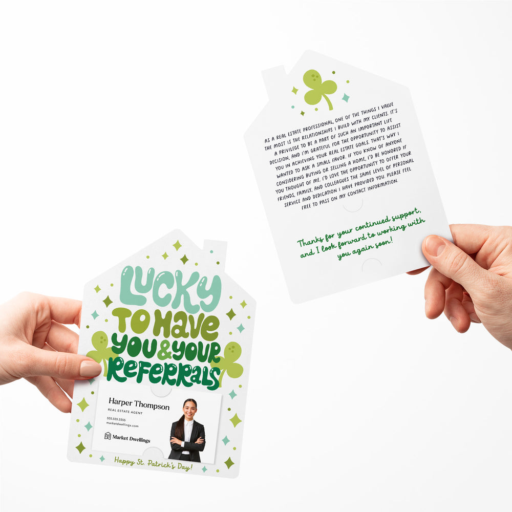 Set of Lucky To Have You & Your Referrals | St. Patrick's Day Mailers | Envelopes Included | M116-M001 Mailer Market Dwellings