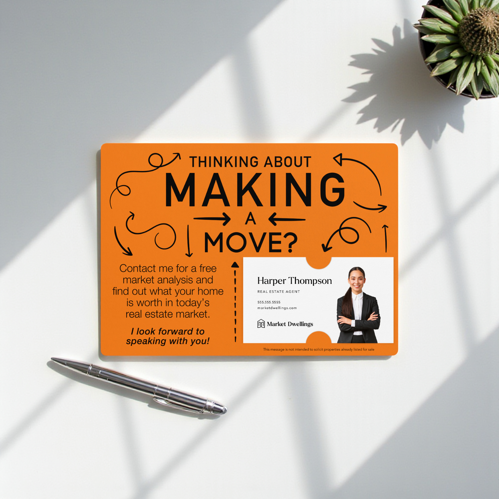 Set of Making a Move Real Estate Mailers | Envelopes Included | M13-M003 Mailer Market Dwellings