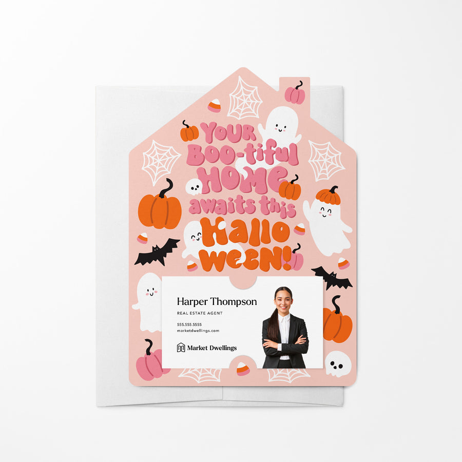 Set of Your Boo-tiful Home Awaits This Halloween! | Halloween Mailers | Envelopes Included | M222-M001 Mailer Market Dwellings