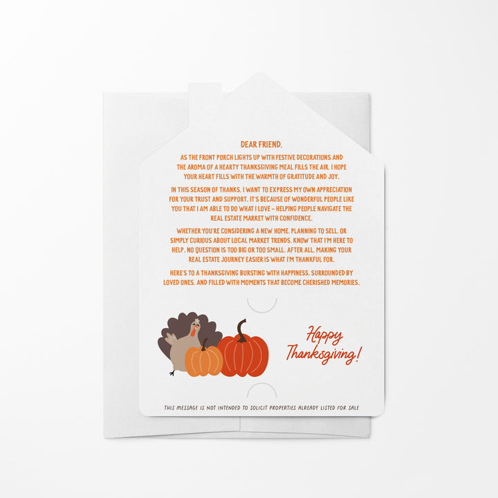 Set of Hoping Your Thanksgiving is Full of Happiness | Thanksgiving Mailers | Envelopes Included | M227-M001 Mailer Market Dwellings