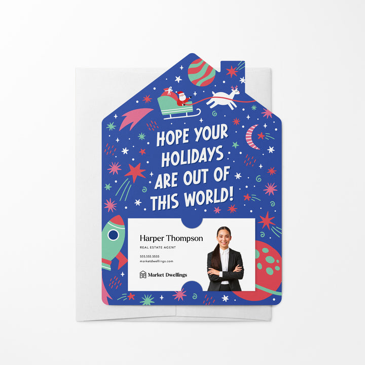 Set of Hope your Christmas is out of this World! | Christmas Mailers | Envelopes Included | M230-M001 Mailer Market Dwellings