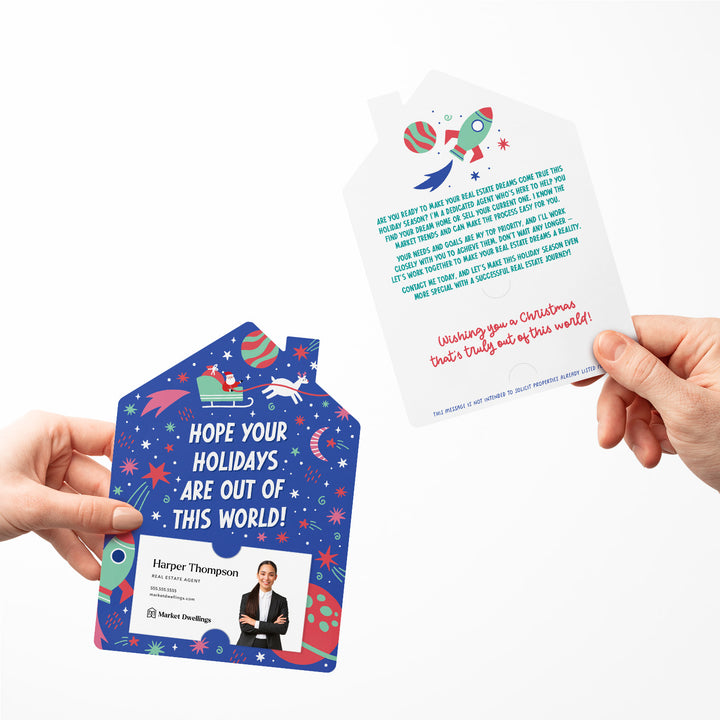 Set of Hope your Christmas is out of this World! | Christmas Mailers | Envelopes Included | M230-M001 Mailer Market Dwellings