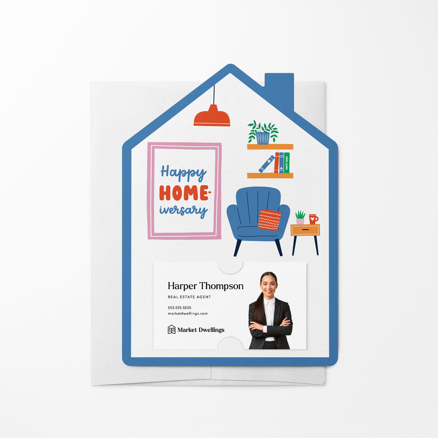 Set of Happy Home-iversary | Mailers | Envelopes Included | M240-M001 Mailer Market Dwellings