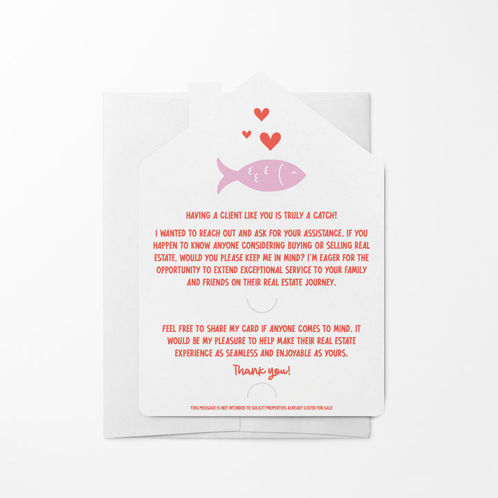 Set of A Client Like You Is A Catch! | Valentine's Day Mailers | Envelopes Included | M244-M001 Mailer Market Dwellings