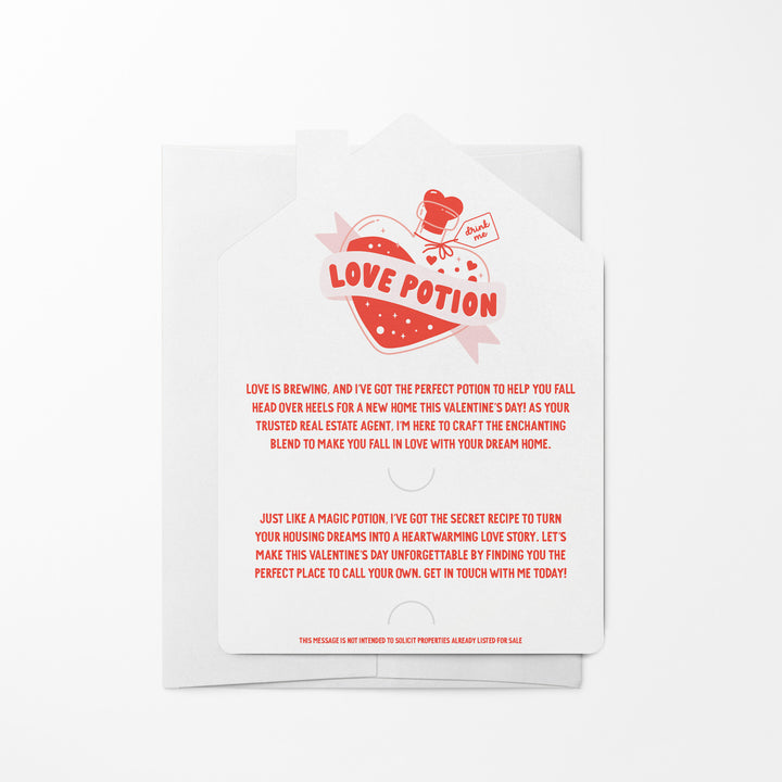 Set of I’ve Got The Love Potion To Help You Fall In Love With A New Home | Valentine's Day Mailers | Envelopes Included | M248-M001 Mailer Market Dwellings