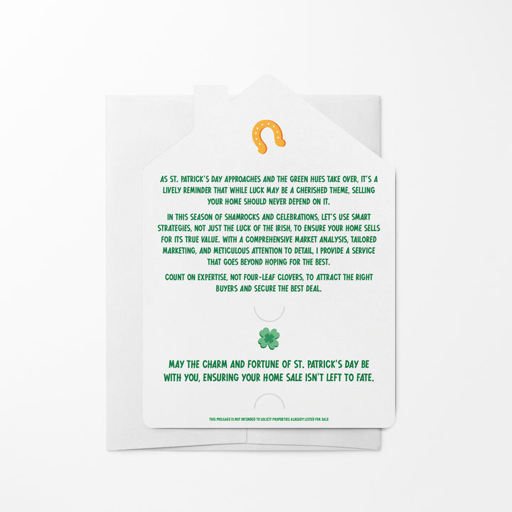 Set of Don't Rely On Luck To Sell Your Home | St. Patrick's Day Mailers | Envelopes Included | M249-M001 Mailer Market Dwellings