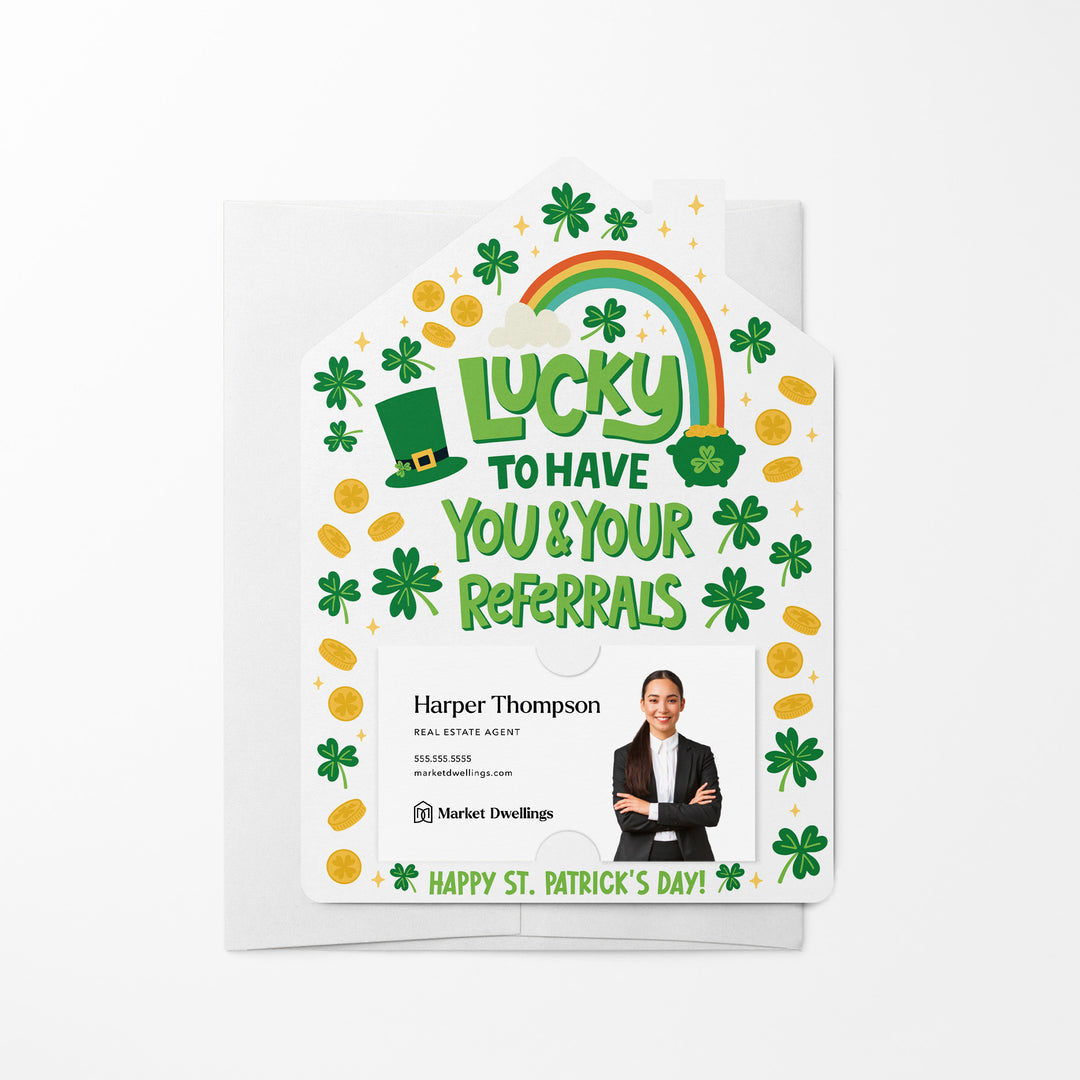 Set of Lucky To Have You And Your Referrals | St. Patrick's Day Mailers | Envelopes Included | M251-M001 Mailer Market Dwellings