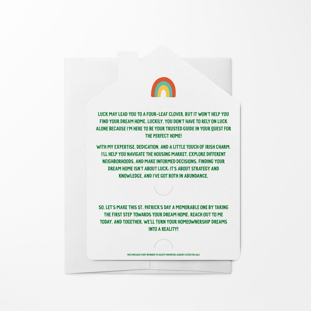 Set of Luck Won't Help You Find Your Dream Home, But I Will! | St. Patrick's Day Mailers | Envelopes Included | M252-M001 Mailer Market Dwellings