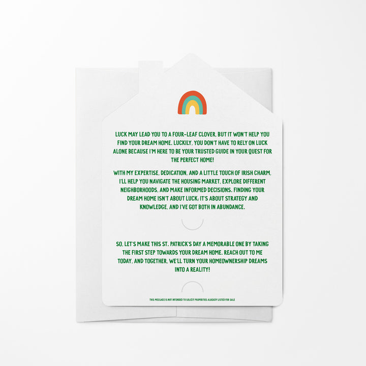 Set of Luck Won't Help You Find Your Dream Home, But I Will! | St. Patrick's Day Mailers | Envelopes Included | M252-M001 Mailer Market Dwellings