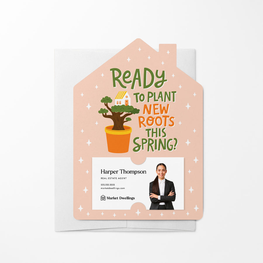 Set of Ready to Plant Your Roots This Spring? | Spring Mailers | Envelopes Included | M257-M001 Mailer Market Dwellings