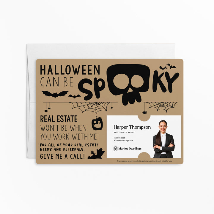 Set of Halloween Can Be Spooky Mailers | Envelopes Included | M26-M003 Mailer Market Dwellings KRAFT