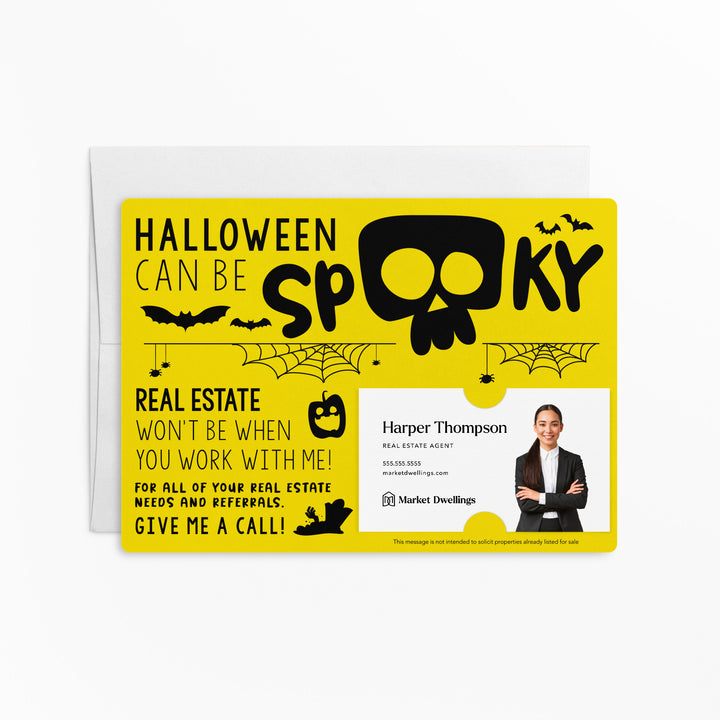 Set of Halloween Can Be Spooky Mailers | Envelopes Included | M26-M003 Mailer Market Dwellings LEMON