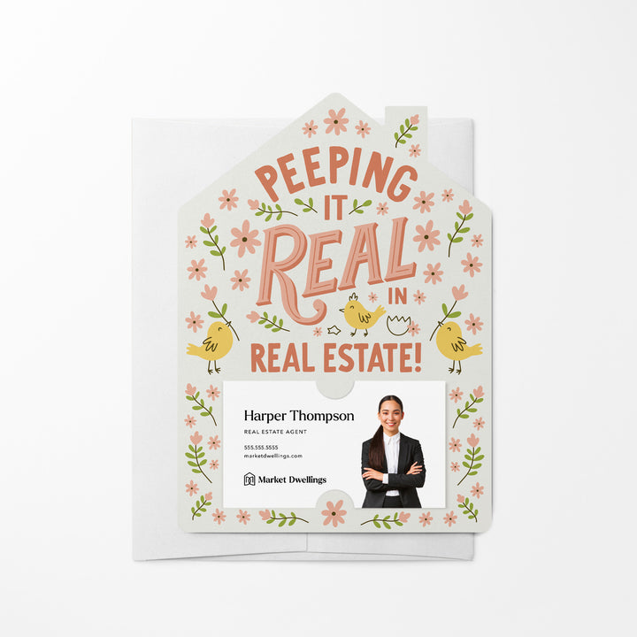 Set of Peeping It Real In Real Estate! | Easter Spring Mailers | Envelopes Included | M260-M001 Mailer Market Dwellings