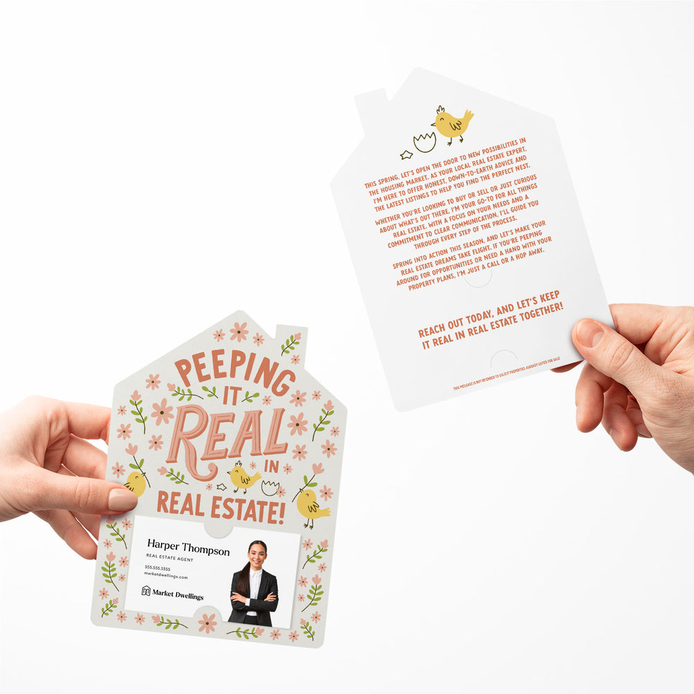 Set of Peeping It Real In Real Estate! | Easter Spring Mailers | Envelopes Included | M260-M001 Mailer Market Dwellings