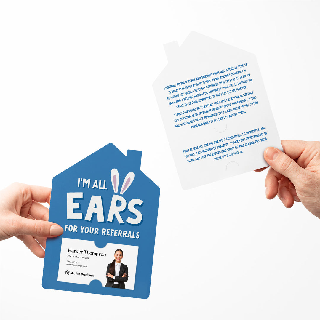 Set of I’m All Ears For Your Referrals | Mailers | Envelopes Included | M261-M001-AB Mailer Market Dwellings