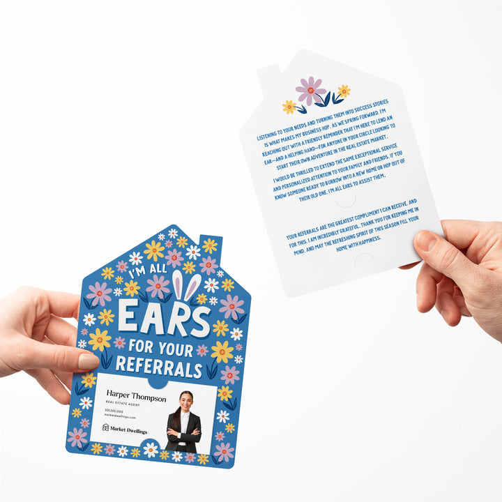 Set of I’m All Ears For Your Referrals | Mailers | Envelopes Included | M261-M001-AB Mailer Market Dwellings