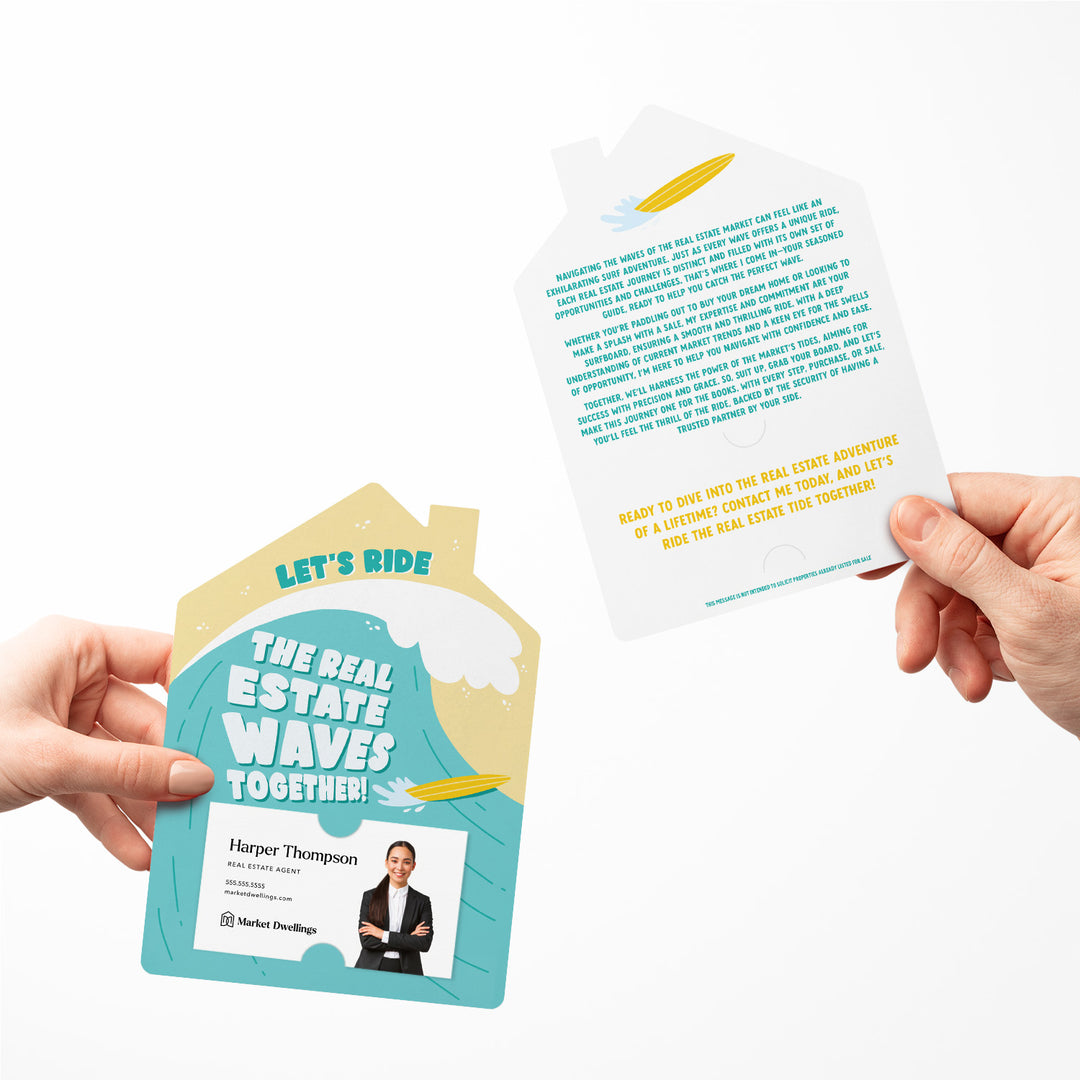 Set of Let's Ride The Real Estate Waves Together! | Summer Mailers | Envelopes Included | M277-M001-AB Mailer Market Dwellings