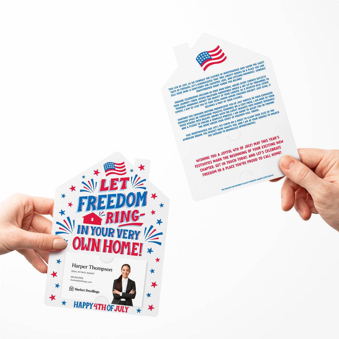 Set of Let Freedom Ring – In Your Very Own Home! Happy 4th of July | 4th Of July Mailers | Envelopes Included | M278-M001 Mailer Market Dwellings