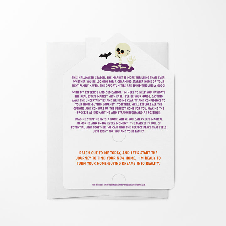 Set of It's A Great Time To Buy A Home. I Can Feel It In My Bones! | Halloween Mailers | Envelopes Included | M281-M001 Mailer Market Dwellings