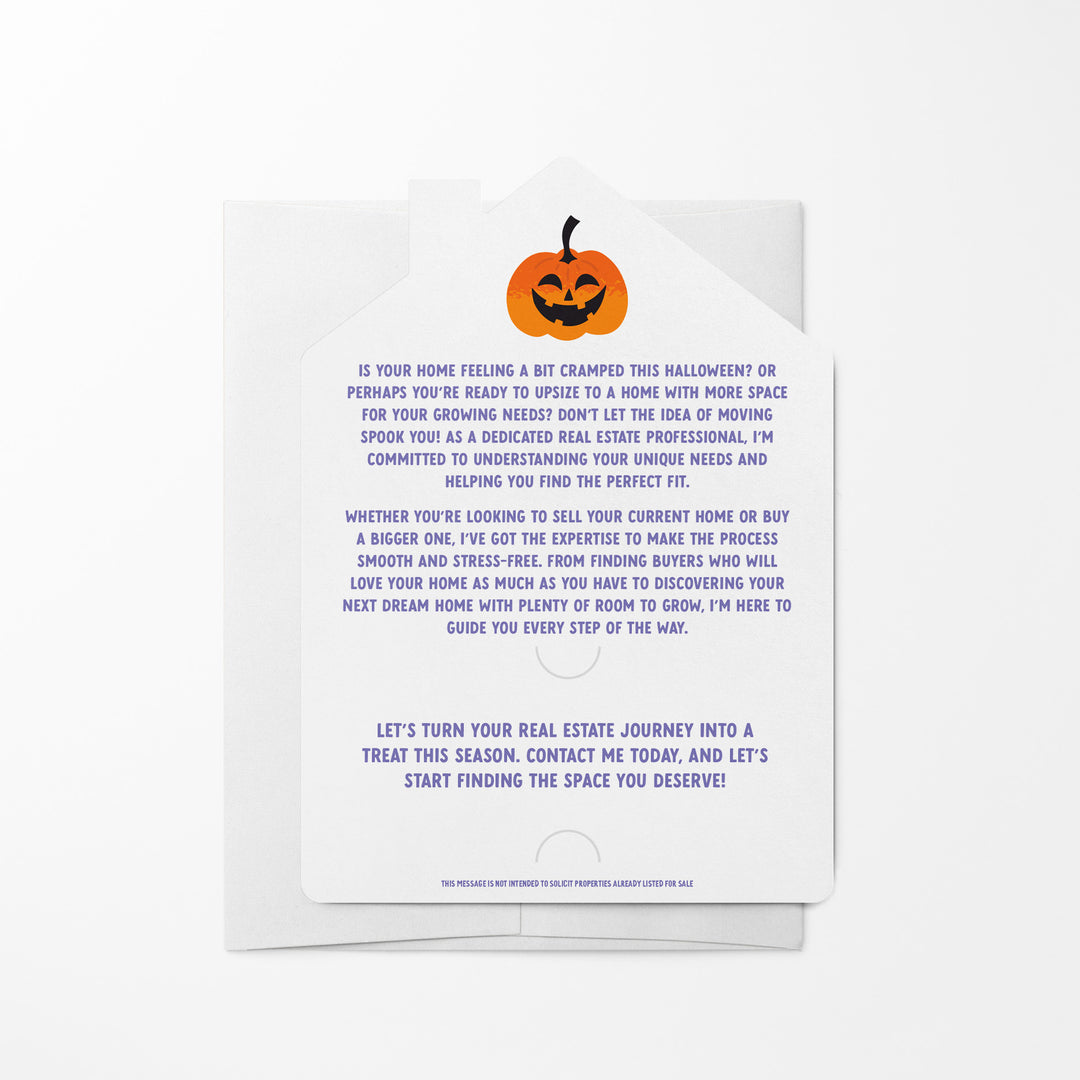 Set of Trick Or Treat! Need More Square Feet? | Halloween Mailers | Envelopes Included | M285-M001 Mailer Market Dwellings