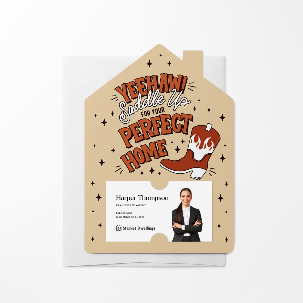 Yeehaw! Saddle Up For Your Perfect Home | Real Estate Mailers with Envelopes Mailer Market Dwellings