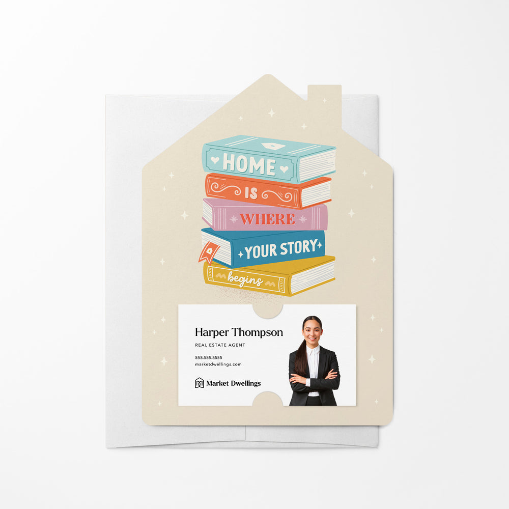 Home is Where Your Story Begins | Real Estate Mailers with Envelopes Mailer Market Dwellings