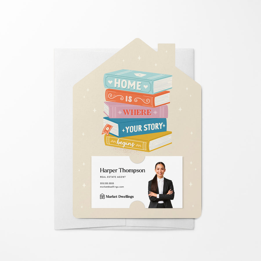 Set of Home is Where Your Story Begins | Mailers | Envelopes Included | M288-M001 Mailer Market Dwellings