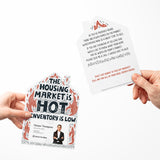 The Housing Market is Hot and Inventory is Low Double Sided | Real Estate Mailers with Envelopes Mailer Market Dwellings