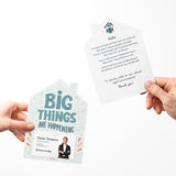 Big Things Are Happening Mailers | New Real Estate Agent Introduction | Real Estate Mailers with Envelopes Mailer Market Dwellings