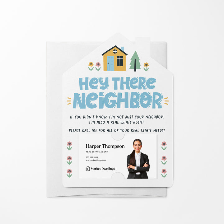 Hey There Neighbor Real Estate Mailers | Envelopes Included | M41-M001 Mailer Market Dwellings