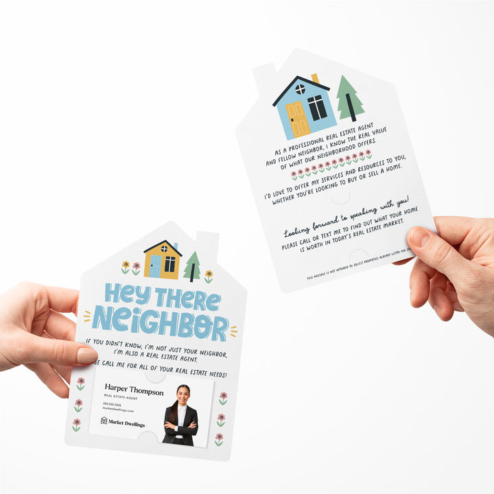 Hey There Neighbor Real Estate Mailers | Envelopes Included | M41-M001 Mailer Market Dwellings