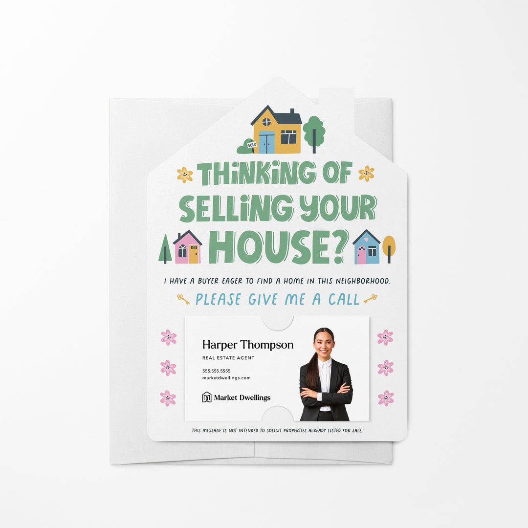 Thinking of Selling Your House? Real Estate Mailers w/ Envelopes | M46-M001 Mailer Market Dwellings