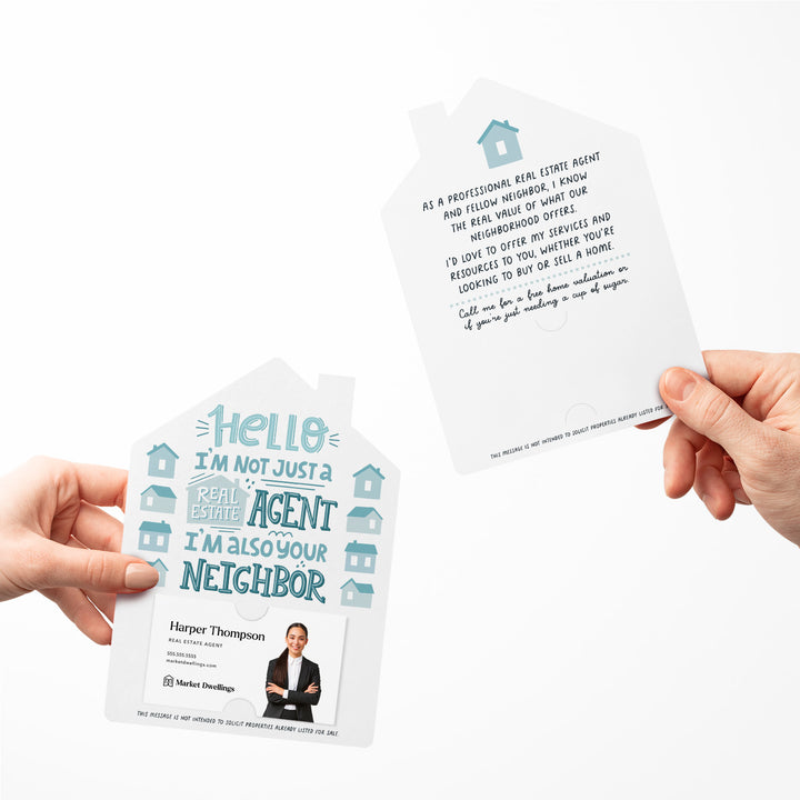 Hello I'm Not Just a Real Estate Agent I'm Your Neighbor Mailers | Envelopes Included | M54-M001 Mailer Market Dwellings