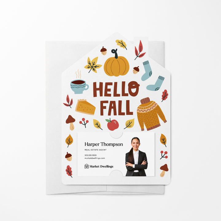 Hello Fall Real Estate Mailers | Envelopes Included | M58-M001 Mailer Market Dwellings