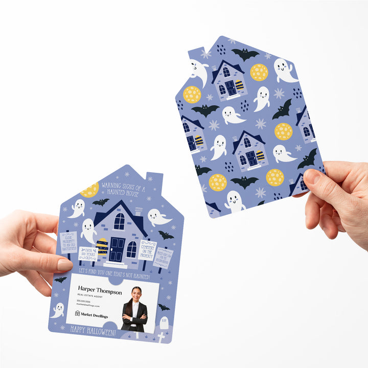 Set of Warning Signs of a Haunted House Real Estate Mailers | Envelopes Included | M62-M001 Mailer Market Dwellings