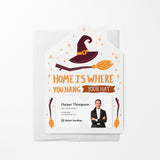 Home Is Where You Hang Your Hat | Halloween | Real Estate Mailers with Envelopes Mailer Market Dwellings