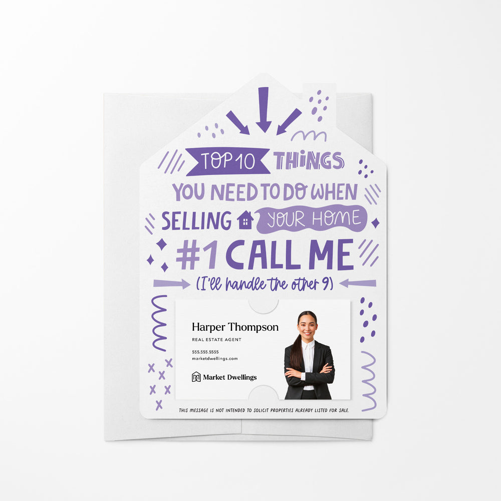 Top 10 Things You Need To Do When Selling Your Home | Real Estate Mailers with Envelopes Mailer Market Dwellings LILAC 10