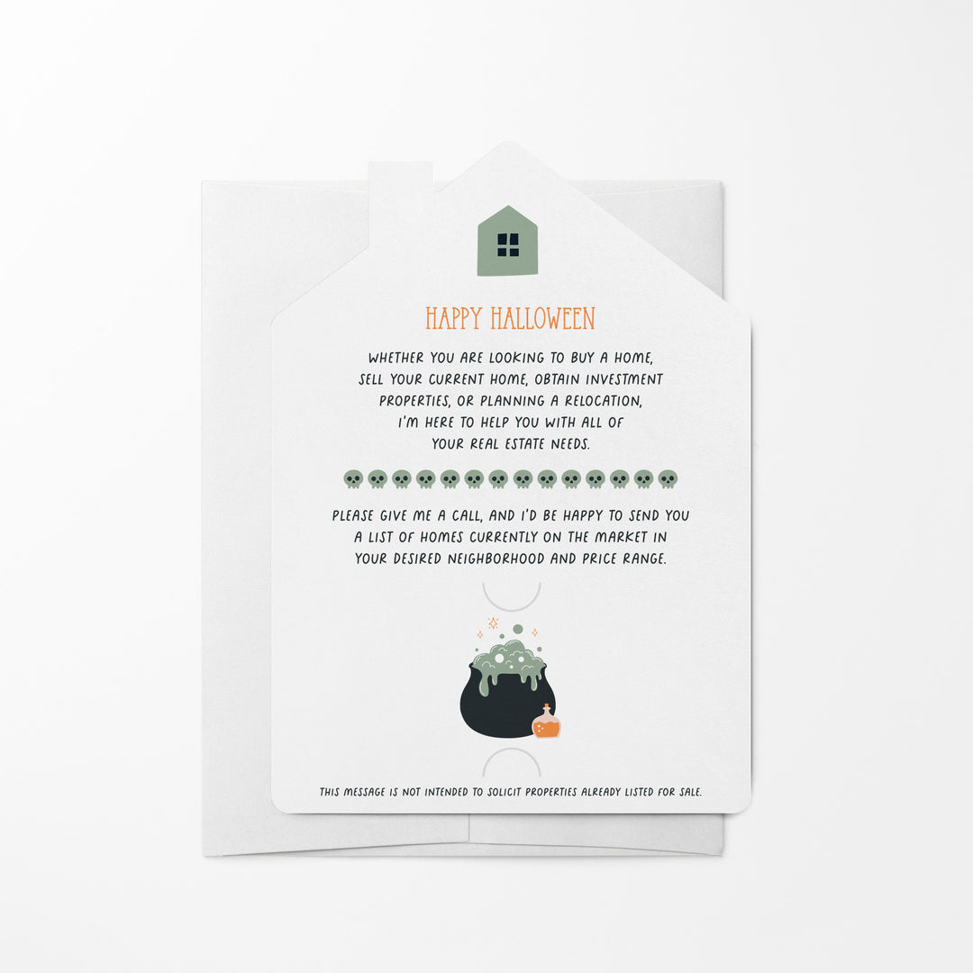 Set of I've Got The Right Mix To Get Your Home Sold | Halloween Mailers | Envelopes Included | M72-M001-AB Mailer Market Dwellings