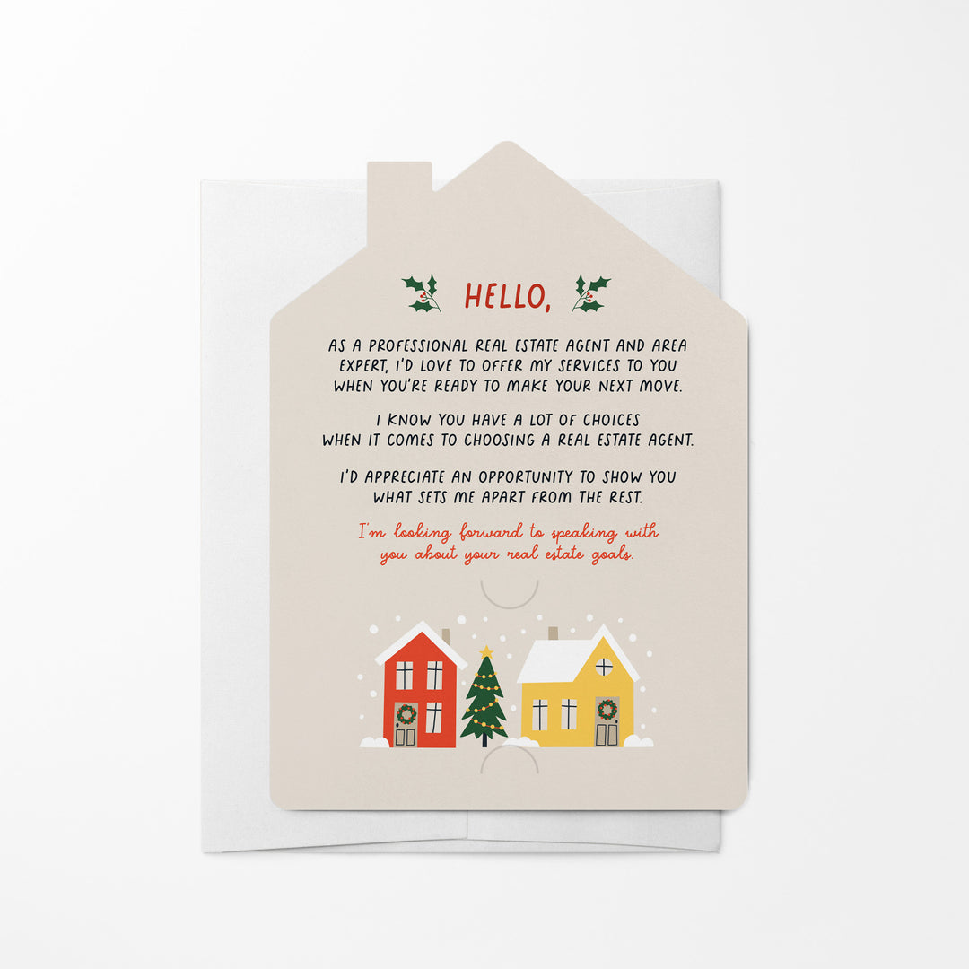 Set of Is A New Home On Your Christmas List This Year? | Christmas Mailers | Envelopes Included | M76-M001 Mailer Market Dwellings