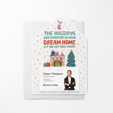 The Holidays Are Merrier In Your Dream Home. Let Me Get You There. | Christmas | Real Estate Mailers with Envelopes Mailer Market Dwellings