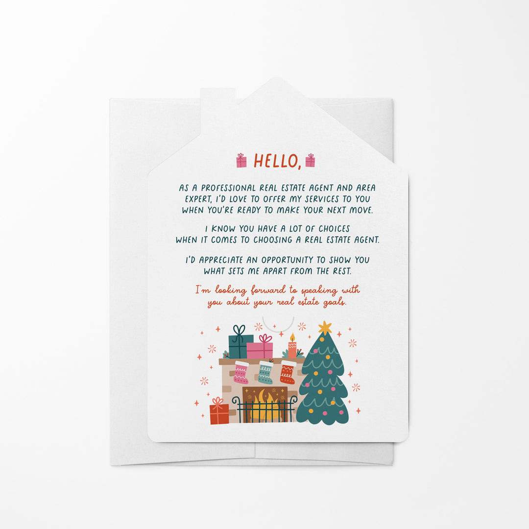 Set of The Holidays Are Merrier In Your Dream Home. Let Me Get You There. | Christmas Mailers | Envelopes Included | M77-M001 Mailer Market Dwellings