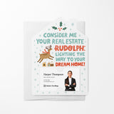 Consider Me Your Real Estate Rudolph: Lighting The Way To Your Dream Home. | Winter Christmas | Real Estate Mailers with Envelopes Mailer Market Dwellings