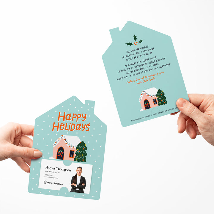 Set of Happy Holidays | Christmas Winter Mailers | Envelopes Included | M82-M001 Mailer Market Dwellings