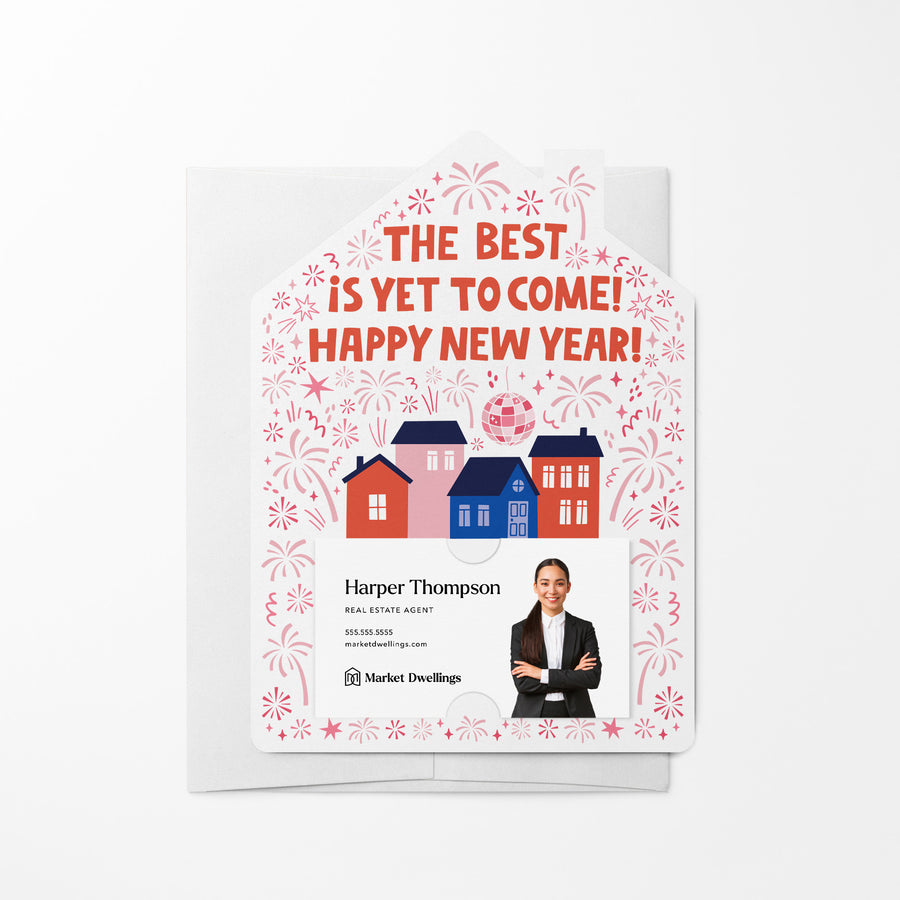 Set of The Best Is Yet To Come! Happy New Year! | New Year Mailers | Envelopes Included | M90-M001 Mailer Market Dwellings